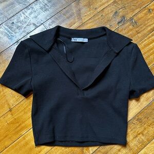 Zara Black Crop Top